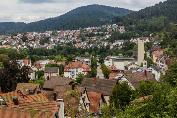 德国巴登 符腾堡州Schiltach村的空中景观 — 图库照片