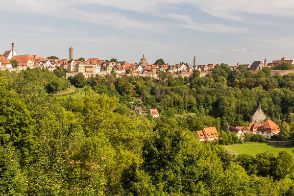Old town of Rothenburg ob der Tauber, Bavaria state, Germany