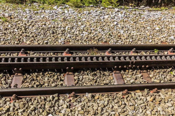 Detalhe Baviera Zugspitze Cogwheel Railway Alemanha — Fotografia de Stock