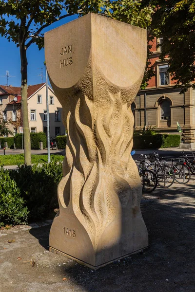Konstanz Germania Settembre 2019 Monumento Jan Hus Costanza Germania — Foto Stock