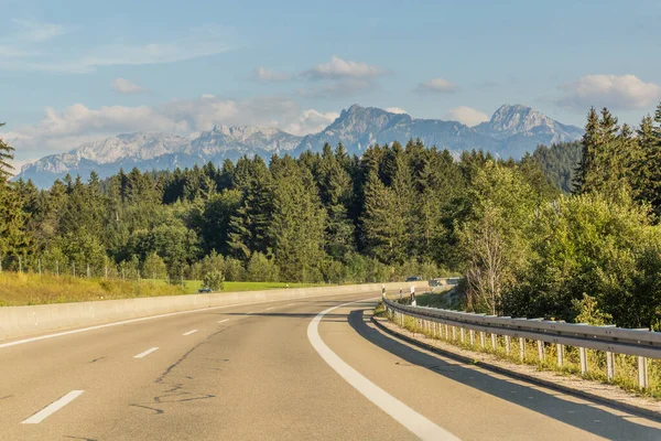 Autobahn Den Alpen Deutschland — Stockfoto