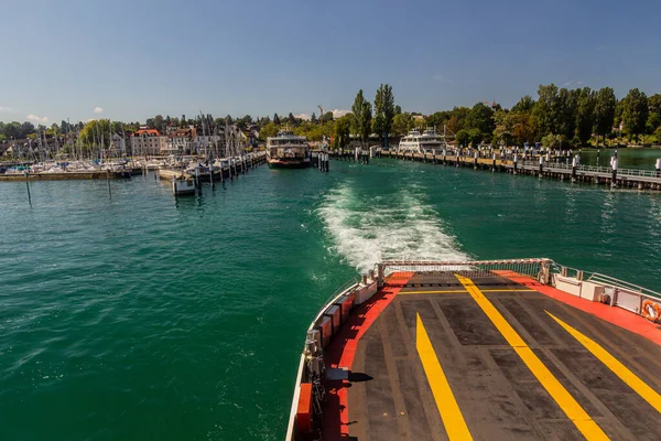 Ferry Leaving Dock Konstanz Constance Lake Constance Baden Wurttemberg State — Stock Photo, Image