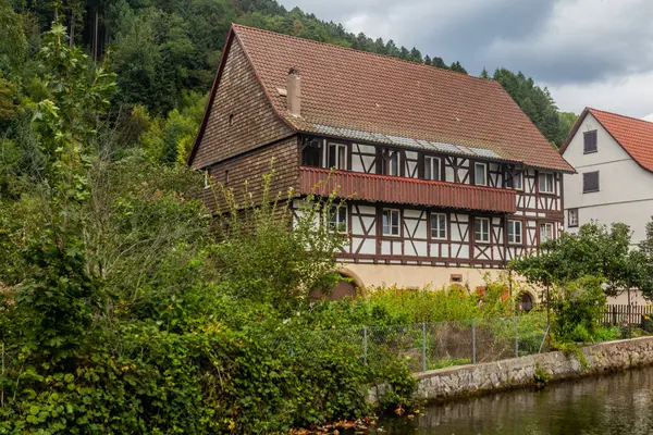 Halvt Hus Landsbyen Schiltach Delstaten Baden Wurttemberg Tyskland – stockfoto