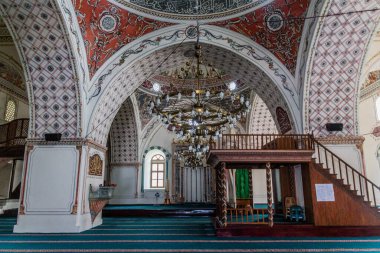 PLOVDIV, BULGARIA - 29 Temmuz 2019: Bulgaristan 'ın Filibe kentindeki Dzhumaya camiinin İçi