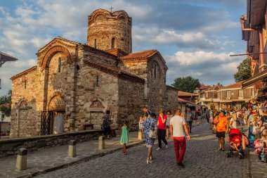 NESEBAR, BULGARIA - JULY 24, 2019: Church of Christ Pantokrator in Nesebar, Bulgaria clipart