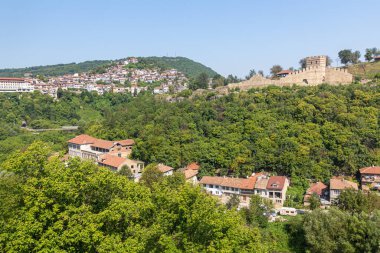 Bulgaristan 'ın Veliko Tarnovo kasabasının manzarası