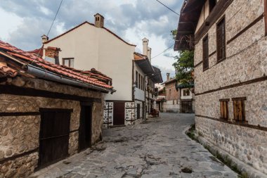 Bulgaristan 'ın Bansko kentinde bir sokak manzarası