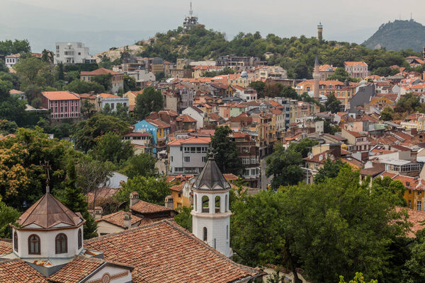 Skyline of the Old town of Plovdiv, Bulgaria