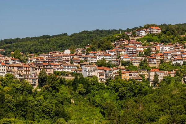 Huizen Een Helling Veliko Tarnovo Bulgarije — Stockfoto