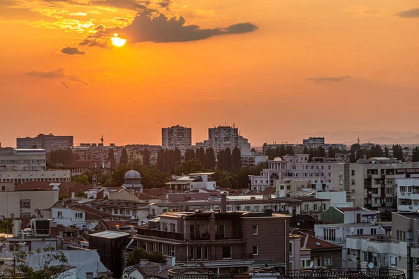 Закат Над Старым Городом Пловдив Болгария — стоковое фото