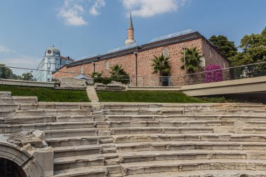 Dzhumaya camii ve antik Filistin Stadyumu, Bulgaristan 'ın çağdaş Filibe kenti altında harabe oluşturuyor.