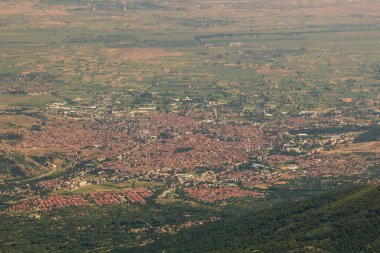 Bitola 'nın hava manzarası, Kuzey Makedonya