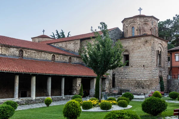 马其顿北部奥赫里德镇圣索菲亚教堂 — 图库照片