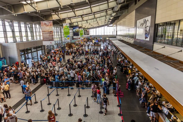 stock image PRISTINA, KOSOVO - AUGUST 14, 2019: Interior of Prishtina International Airport, Kosovo