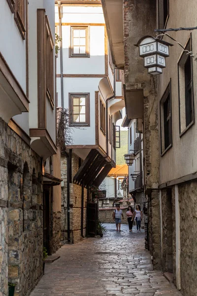 Ohrid North Macedonia Αυγουστου 2019 Δρόμος Στην Παλιά Πόλη Της — Φωτογραφία Αρχείου