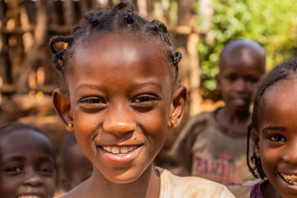 Konso Äthiopien Februar 2020 Kinder Einem Traditionellen Konso Dorf Äthiopien — Stockfoto