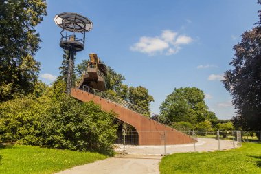 Çek Cumhuriyeti 'nin Cesky Krumlov kasabasında dönen konser salonu