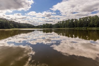Çek Cumhuriyeti Lanskroun yakınlarında Olsovy Rybnik göleti