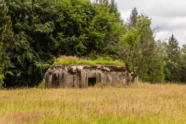 Çek Cumhuriyeti 'nde 2. Dünya Savaşı döneminden kalma beton ilaç kutusu.