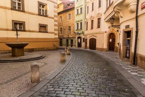 Prag Czechia Mayıs 2020 Prag Çek Cumhuriyeti Ndeki Linhartska Caddesi Telifsiz Stok Imajlar