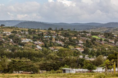 Kenya 'nın Maralal kasabası banliyösü manzarası