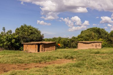 Kenya, Masai köyünün geleneksel evleri