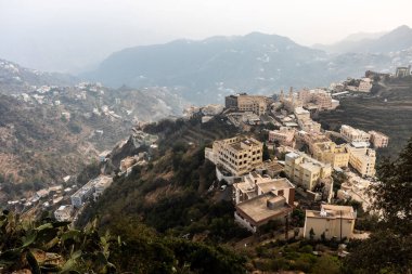 Fayfa vilage, Suudi Arabistan 'ın akşam manzarası