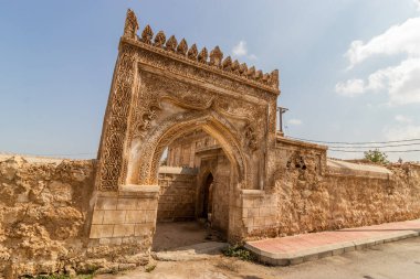 Suudi Arabistan 'ın Farasan adasındaki Farasan kasabasındaki antik Rifai evinin kapısı