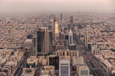 Suudi Arabistan 'ın başkenti Riyad' ın hava manzarası