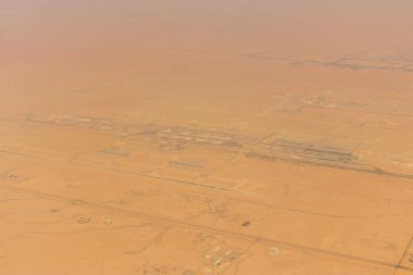 Suudi Arabistan, Riyad 'daki Kral Khalid Uluslararası Havalimanı' nın hava görüntüsü
