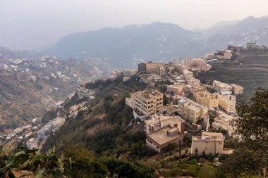 Fayfa vilage, Suudi Arabistan 'ın akşam manzarası
