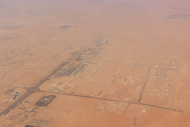 Suudi Arabistan, Riyad 'daki Kral Khalid Uluslararası Havalimanı' nın hava görüntüsü