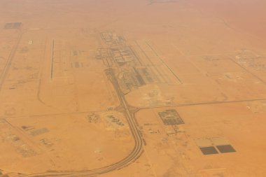 Suudi Arabistan, Riyad 'daki Kral Khalid Uluslararası Havalimanı' nın hava görüntüsü