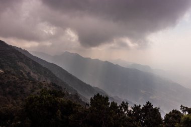 Wadi Hali rim in Al Souda mountains, Saudi Arabia clipart