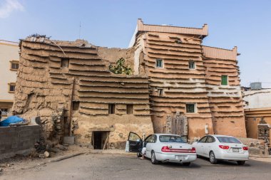 ABHA, SAUDI ARABIA - 19 Kasım 2021: Abha, Suudi Arabistan 'da geleneksel bina