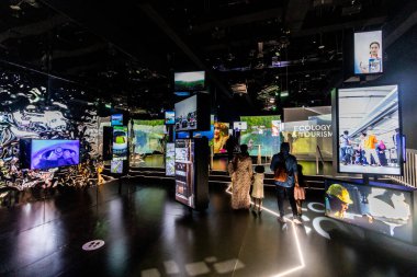 DUBAI, BAE - 29 Ekim 2021: Dubai, Birleşik Arap Emirlikleri 'ndeki Dünya Fuarı 2020 Endonezya pavyonu.