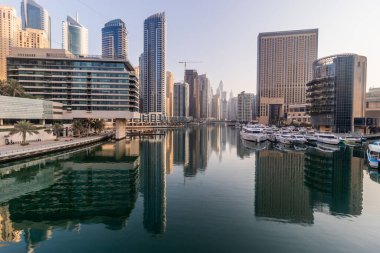 dubai Marina, Birleşik Arap Emirlikleri görünümü.