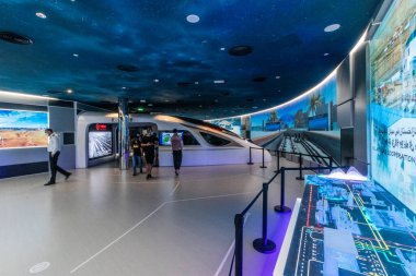 DUBAI, BAE - 31 Ekim 2021: Çin pavyonu Dubai, Birleşik Arap Emirlikleri 'ndeki Dünya Fuarı 2020.