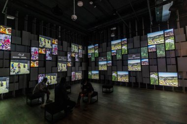 DUBAI, BAE - 30 Ekim 2021: Dubai, Birleşik Arap Emirlikleri, Dünya Fuarı 2020 Andorra pavyonu.