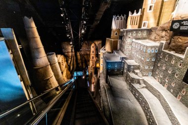 DUBAI, BAE - 29 Ekim 2021: Dubai, Birleşik Arap Emirlikleri 'nde Suudi Arabistan pavyonu.