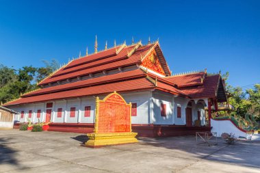 MUANG SING, LAOS - 17 Kasım 2019: Xieng Tung (Xieng Tueng) Muang Sing, Laos yakınlarındaki manastır