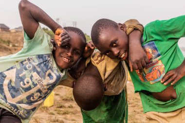 KATUNGURU, UGANDA - 16 Mart 2020: Katunguru köyü, Uganda