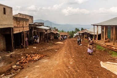 BUDADIRI, UGANDA - 26 Şubat 2020: Budadiri, Uganda yakınlarındaki küçük bir köy