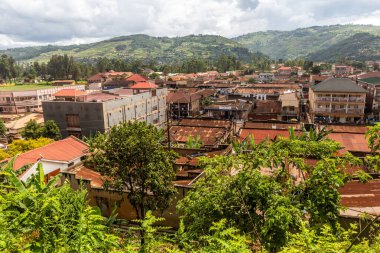 Aerial view of Kabale town, Uganda clipart