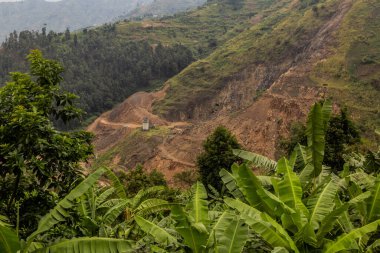 Kilembe bakır madenlerinin hava manzarası, Uganda