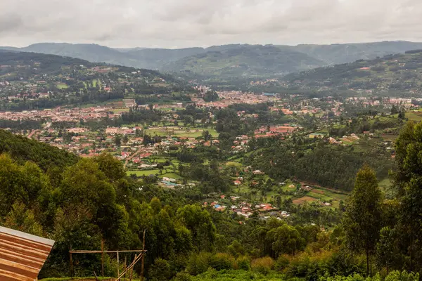 stock image Aerial view of Kabale town, Uganda