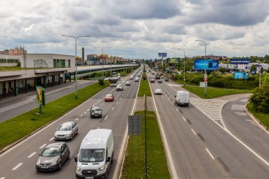 PRAG, CZECHIA - 28 Mayıs 2021: Çek Cumhuriyeti Prag 'da Chlumecka Caddesi