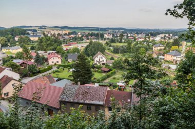 Aerial view of Letohrad, Czech Republic clipart