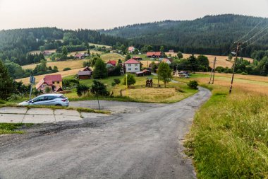 Çek ve Slovakya sınırlarındaki Vjadacka köyü Beskydy dağları, Çek Cumhuriyeti