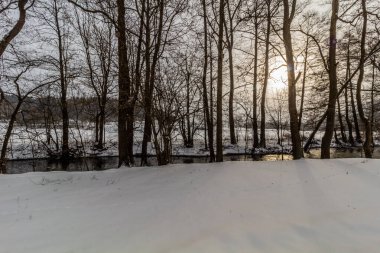 Çek Cumhuriyeti, Orlice Nehri 'nin kış manzarası